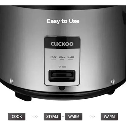 ZAWQCUCKOO Commercial Capacity Rice Cooker 30 Cup/7.5 Qt.(Uncooked) 60 Cup/15 Qt.(Cooked) Superior Durability Stainless St,Ali Techelectronicx