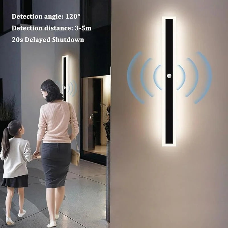 110- 240V IP65 Waterproof Porch Lamp LED Long Garden Lamp for Villa Garage Lighting FixtureOutdoor Wall Light With Motion Sensor TechElect