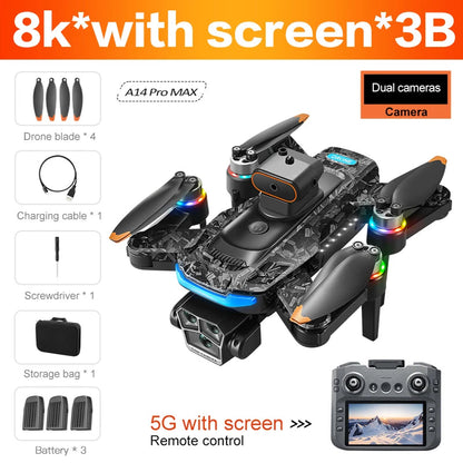 Xiaomi Mijia A14 ProMax Drone 8K HD Camera Quadcopter with Screen 5G WIFI Aerial Photography Obstacle Brushless Remote Control Techelectronicx