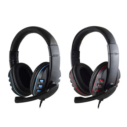 Headphones 3.5mm Wired Gaming Headset Earphones Music For PS4 Play Station 4 Game PC Chat computer With Microphone - TechElect