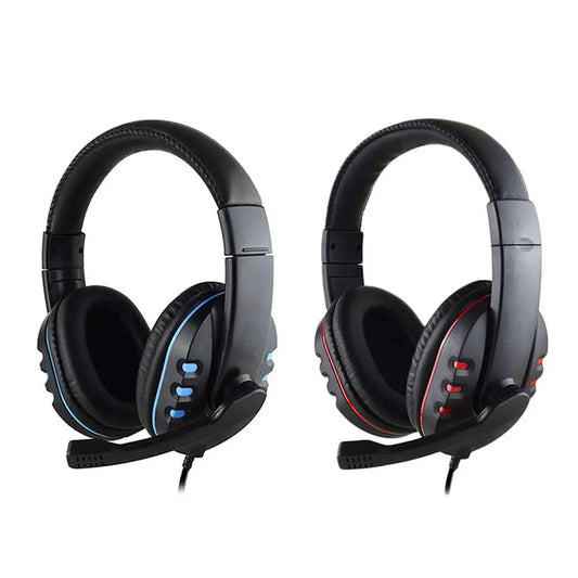 Headphones 3.5mm Wired Gaming Headset Earphones Music For PS4 Play Station 4 Game PC Chat computer With Microphone - TechElect