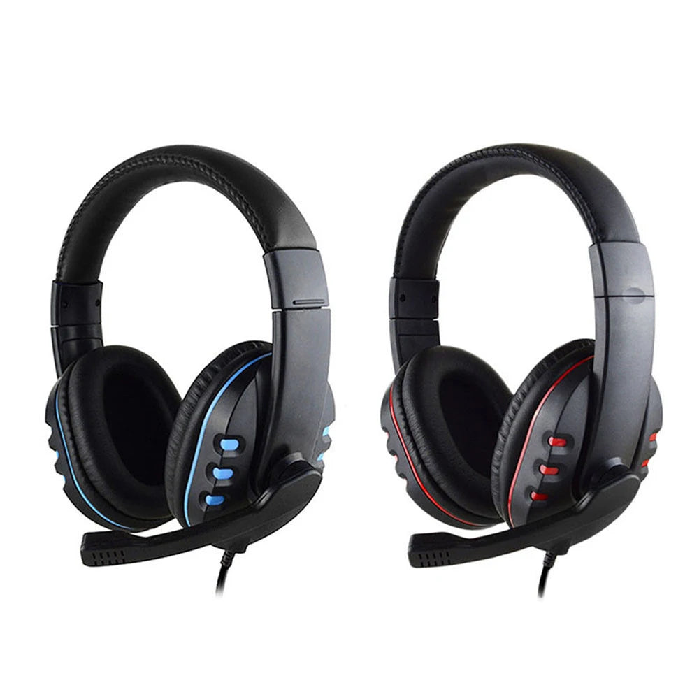 Headphones 3.5mm Wired Gaming Headset Earphones Music For PS4 Play Station 4 Game PC Chat computer With Microphone - TechElect