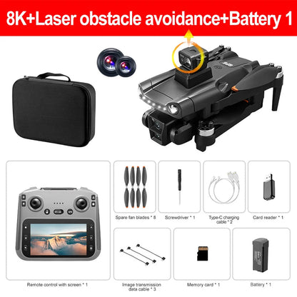 Xiaomi V198Max GPS Drone 4K Professional 8K HD Two Camera Dron Brushless Motor 5G WIFI FPV RC Quadcopter Helicopter wish Screen Techelectronicx