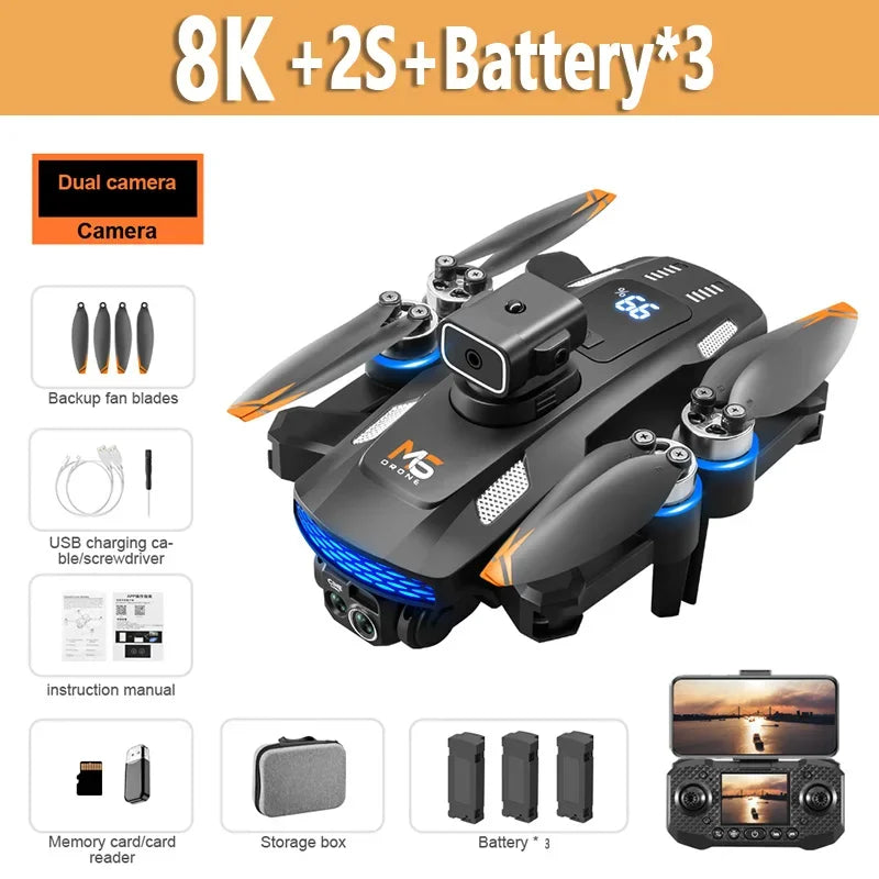 Xiaomi MIJIA M6 Drone Professional 8K Camera Dron 5G WIFI FPV UAV With screen remote control RC Dron avoidance Aerial Quadcopter Techelectronicx