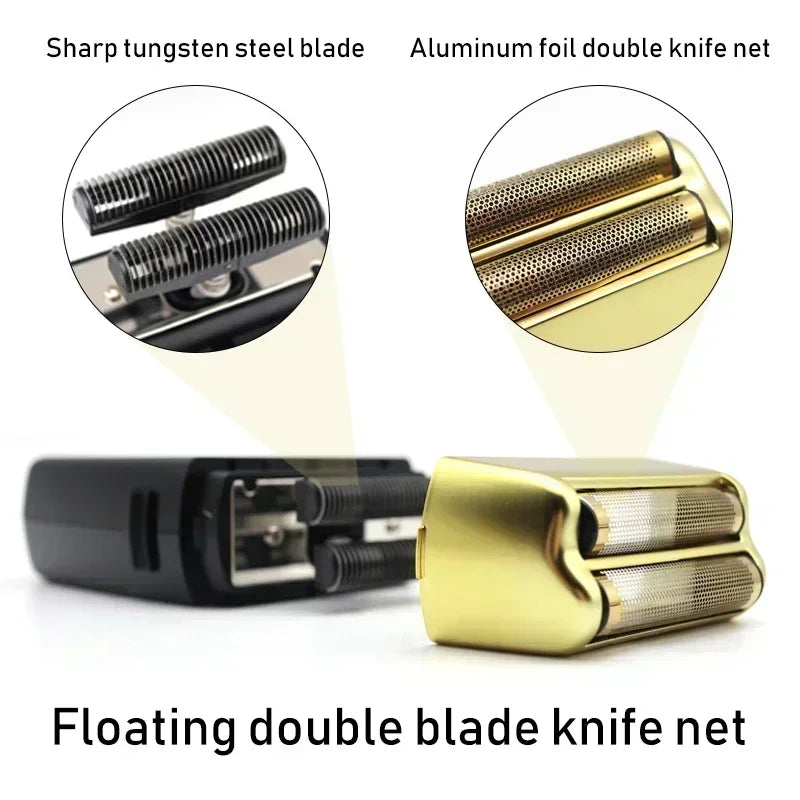 11000 RPM POP Barbers P620 Professional Electric Men's Beard Trimmer Double Foil Shaver Electric Shaver USB Hair Cutting Machine Techelectronicx