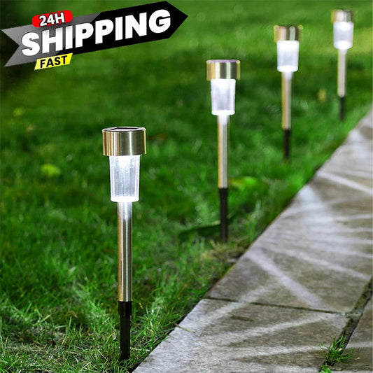 10Pack Solar Outdoor Lights Garden Lantern Solar Powered Lamp Waterproof Landscape Lighting Pathway Yard Lawn Garden Decoration Techelectronicx