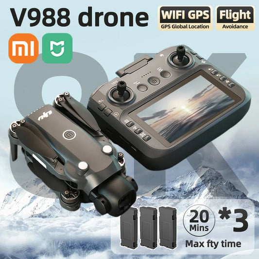 Xiaomi Mijia V988 Drone 4K Professional HD Dual Camera 5G WIFI Brushless Motor FPV Quadcopter Foldable Aerial Photography Drone Techelectronicx