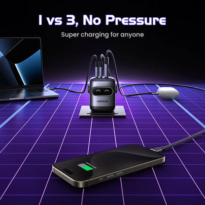 【US Plug】UGREEN 65W 30W GaN Charger Robot Design QC4.0 3.0 PPS for iPhone 16 15 14 Pro Macbook Laptops Tablet PD3.0 Fast Charger Techelectronicx
