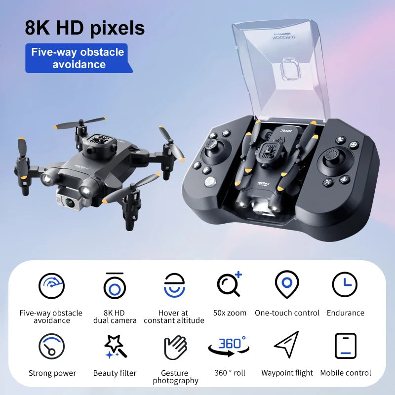 XIAOMI V30 Mini Drone with Camera HD 4K 1080P FPV RC Drones Profesional 4DRC Five-sided Obstacle Avoidance Helicopter Drone Toy Techelectronicx
