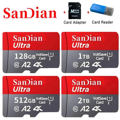 Original SD Card 2TB Large Capacity Memory Card 128GB/256GB Mini TF Card 512GB High Speed Flash Card for PC/Desktops/Mac/Cameras Techelectronicx