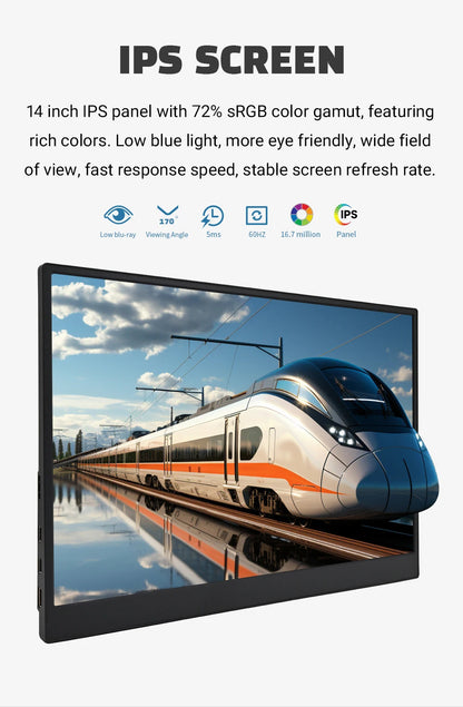 ZSUS 15.6-Inch Portable Monitor 1080P HDR 16:9 Low Blue Light For XBox PS4 / 5 Switch Cell Phone PC Loptop Extension Techelectronicx
