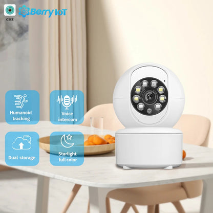 1080P Smart WIFI Security Protection Pet Baby Monitor Camera Full Color Night Vision Automatic Tracking Two-Way Audio ICSEE TechElect