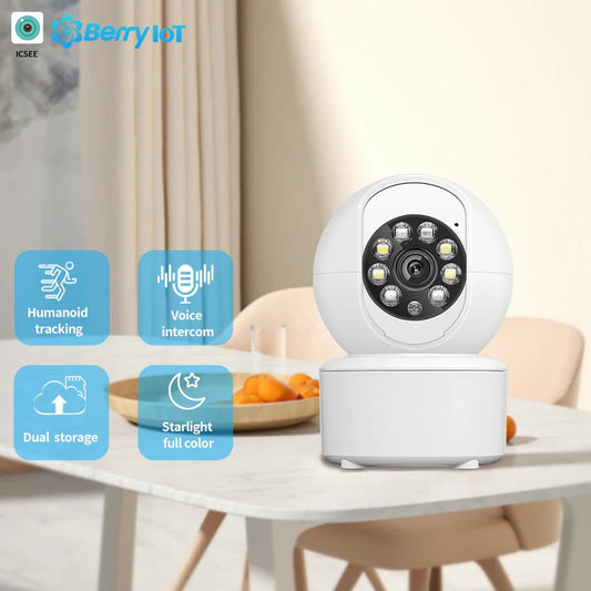 1080P Smart WIFI Security Protection Pet Baby Monitor Camera Full Color Night Vision Automatic Tracking Two-Way Audio ICSEE TechElect