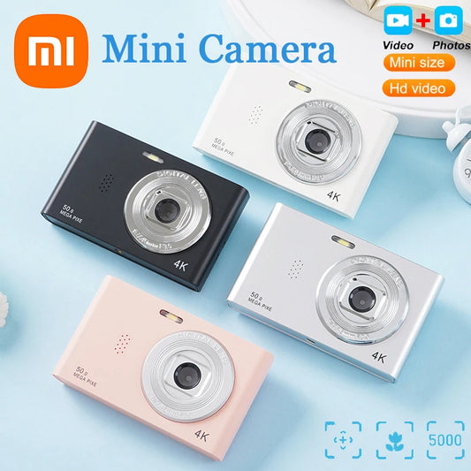 Xiaomi 4K Digital Camera Travel Selfie Camara 50MP HD Dual Lens Zoom Photography Screen Entry-Level Kids Campus Mini Retro Cam - TechElect