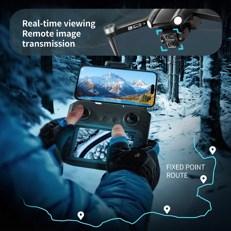 Z103 Ultra Drone Professional 8K 4-Axis Dual Lens HD Camera 5G GPS Wifi FPV  EIS RC Dron Laser Obstacle Avoidance Quadcopter Toy Techelectronicx