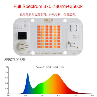 YXO Driverless Sam-ng lm283b Full Spectrum Led Grow Light Chip DOB AC COB Module 50W Lamp Beads No Need Driver For Indoor Plant Techelectronicx