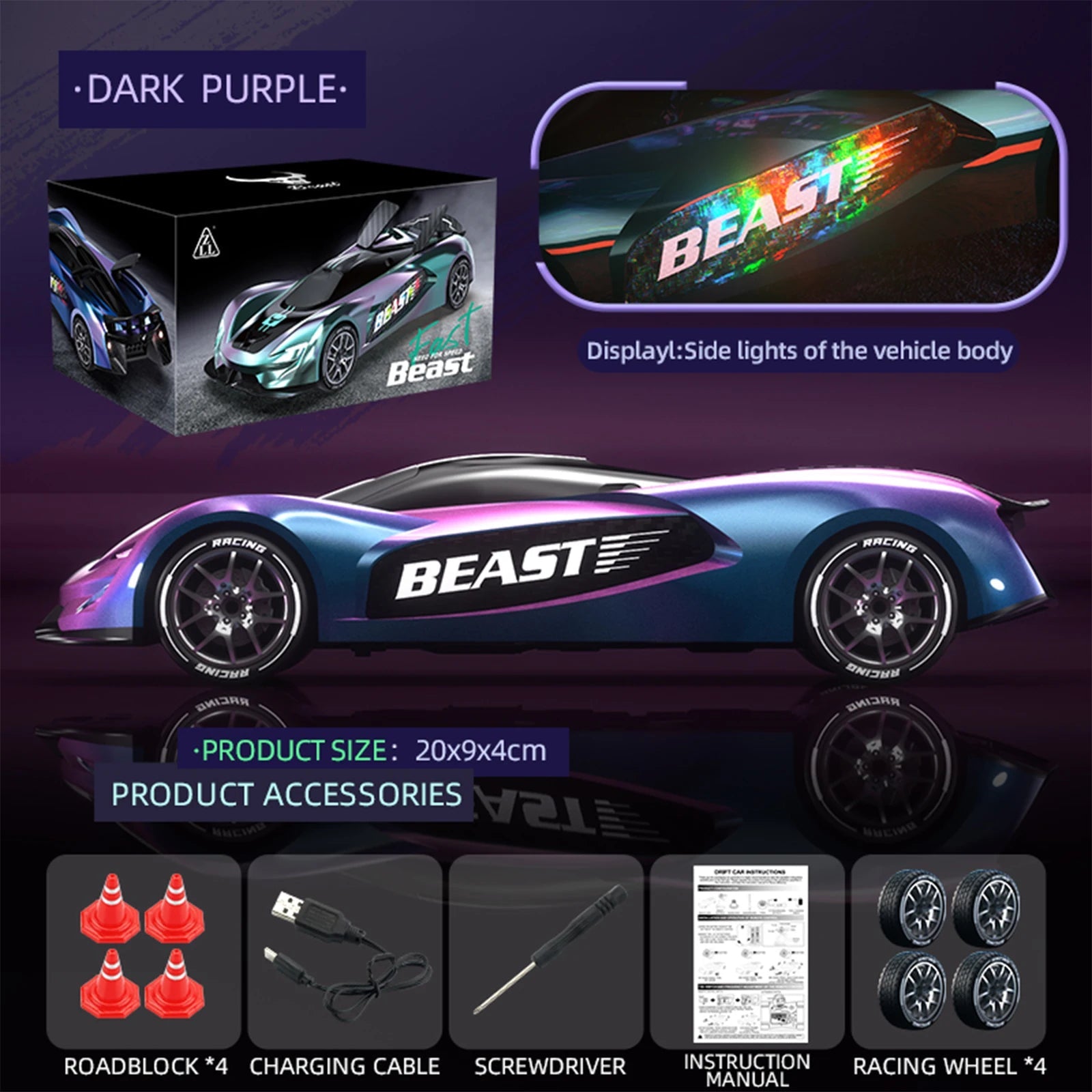 ZLL SG208PRO Remote Control Car, Analog 4WD Drift Car, Remote Control Distance 30 meters, Battery Life 25 Minutes Techelectronicx