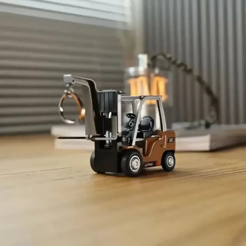 1/64 Scale Remote Controlled Alloy Forklift Toy Car Model - Engineering Vehicle Tabletop Collection Gift For Boys Techelectronicx