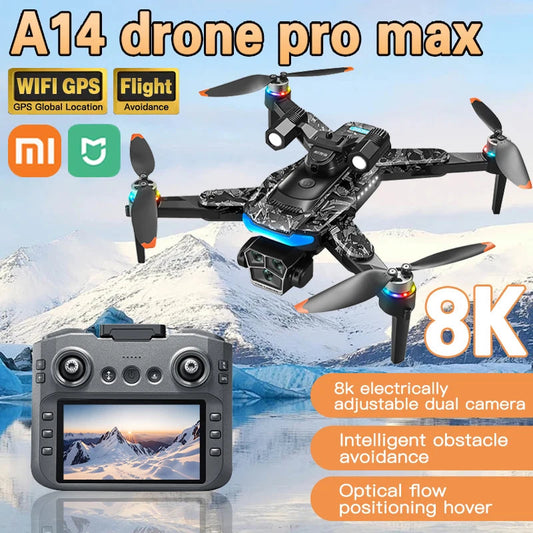 Xiaomi Mijia A14Pro max GPS Brushless 8K three Camera Optical Flow Obstacle Avoidance Foldable Quadcopter RC Distance Drone Toys Techelectronicx