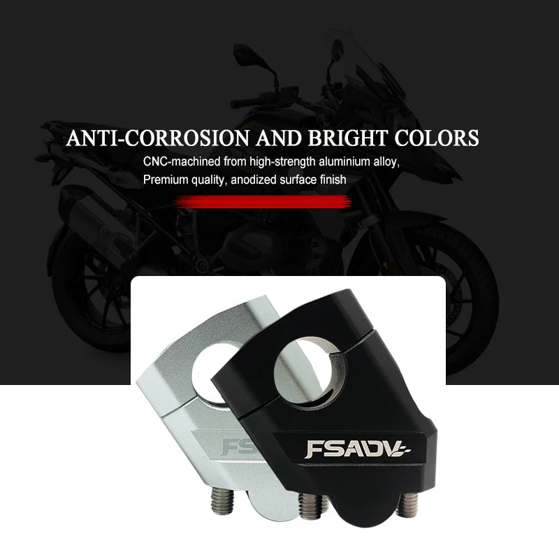 1 Pair Motorcycle Universal Handlebar Riser Bar Mount Handle Clamp Universal 28mm 1 1/8" 22mm 7/8" For Honda BMW YAMAHA Suzuki Techelectronicx