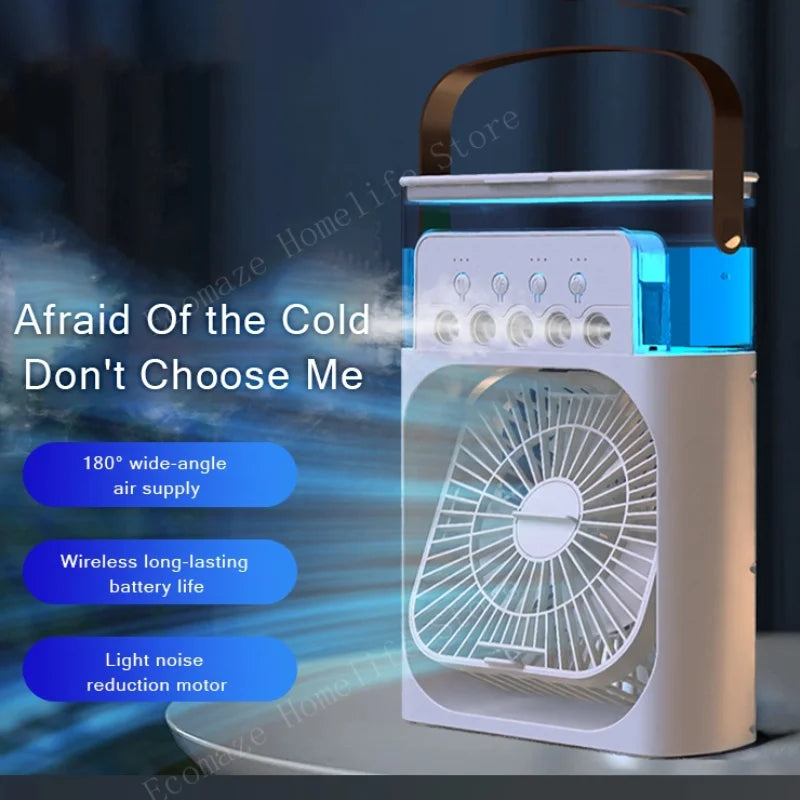 Xiaomi 3-in-1 Portable Air Conditioner Fan With LED Night Light Household Mini Humidifier Air Cooler Office Home Adjustable Fan Techelectronicx
