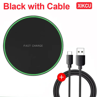 XIKCU New Wireless Charger For iPhone 16 15 14 13 12 Pro Max Induction Fast Charging Pad Dock Station For Samsung S23 S22 Xiaomi TechElect