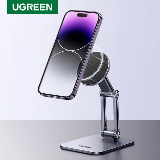 【New】UGREEN Magnetic Phone Holder Aluminum Cell Phone Stand For Magsafe iPhone 16 15 14 Pro Xiaomi Samsung Mobile Phone Holder Techelectronicx