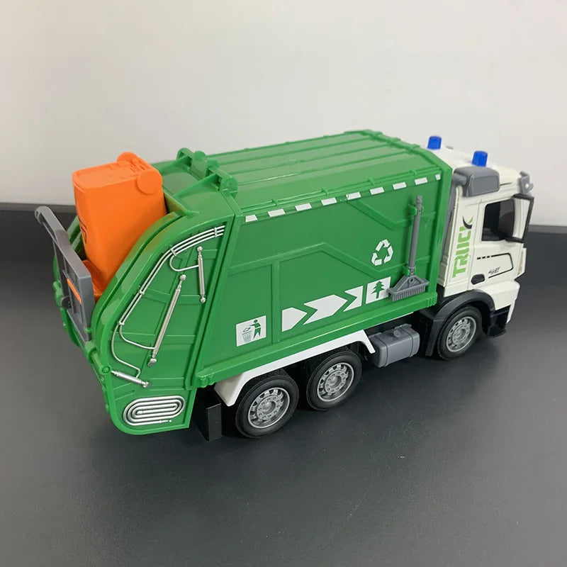 11 Channels Alloy Remote Control Garbage Truck Toys for Kids Simulation Sanitation Dump Truck Model RC Car Boys Birthday Gifts Techelectronicx