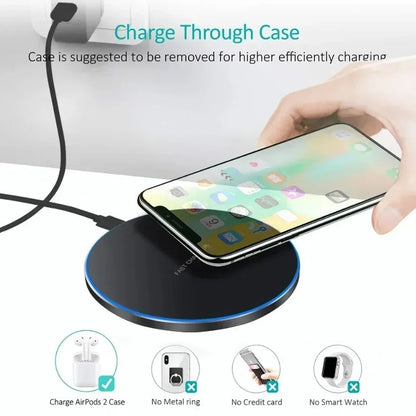 XIKCU New Wireless Charger For iPhone 16 15 14 13 12 Pro Max Induction Fast Charging Pad Dock Station For Samsung S23 S22 Xiaomi TechElect