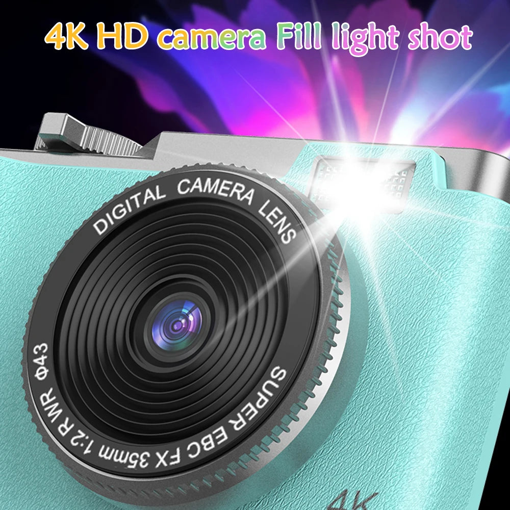 64MP HD 1080P Digital Camera for Student Beginners 2.4' screen with 16xzoom Front and Rear Dual Camera Camera for Kid Adult Gift - TechElect