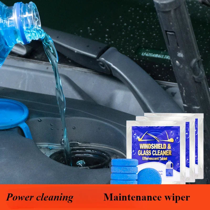 ‌All-Season Windshield Washer Effervescent Tablet (Solid Concentrate) Shellac-Free Formula Techelectronicx