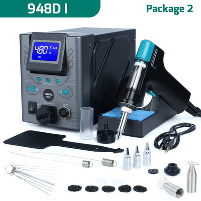 YIHUA 948D-I 110W Desoldering Station vacuum pump Suction Tin Gun Hot Air Gun welding sucker LCD Electric Soldering Iron Station TechElect