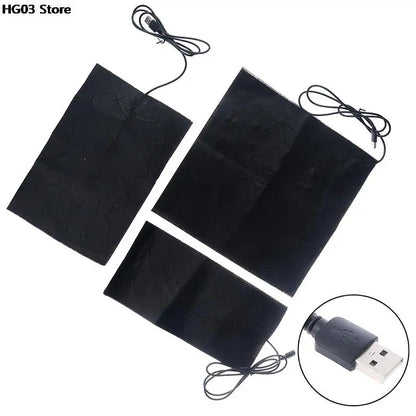 100% brand new 1/4PCS USB 5V Carbon Fiber Heating Pad Hand Warmer USB Heating Film Electric Winter Infrared Fever Heat Mat TechElect