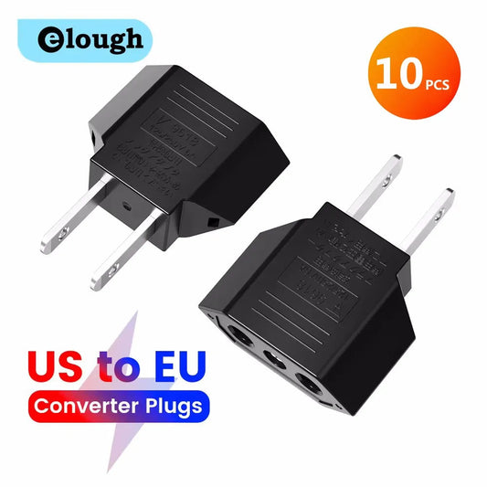 1-10PCS US Electrical Plug Adapter US America To EU European China CN Canada CA Travel Converter Plugs Power Socket AC Outlet Techelectronicx