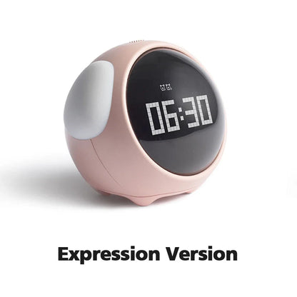Xiaomi Cute Expression Alarm Clock Snooze Child Kids Digital Alarm Clocks Voice Control Intelligence LED Night Light for Bedroom Techelectronicx