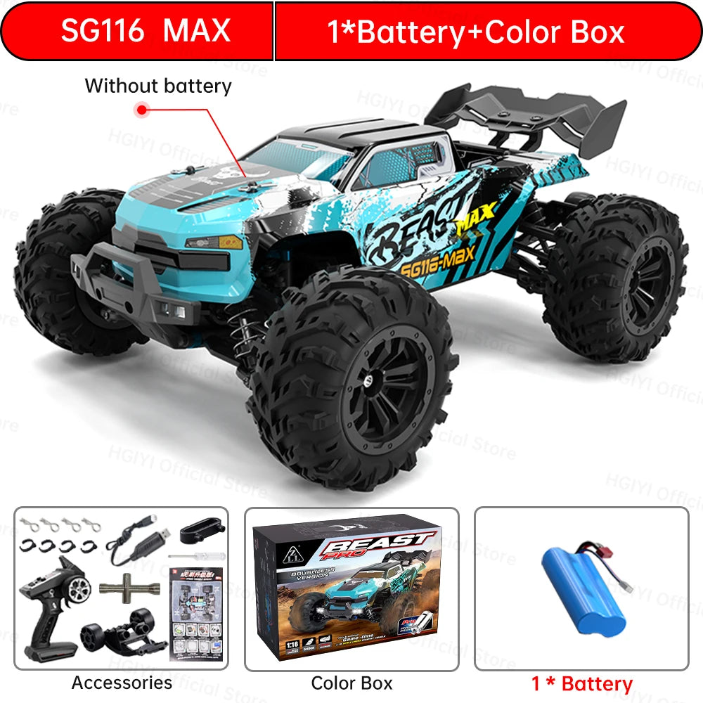ZLL SG116 MAX/PRO 1:16 High Speed Drift Racing 80KM/H Or 40KM/H Brushless Motor 4WD RC Car Off Road Car Toys for For Kid Gift Techelectronicx
