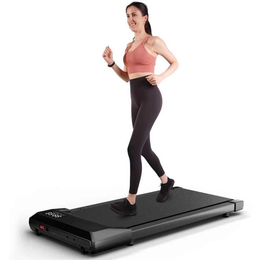 Walking Pad, Smart Under Desk Treadmill for Home Office, No-Assembly Treadmills with Remote Control, 2.5 HP, 300 lbs Capacity TechElect