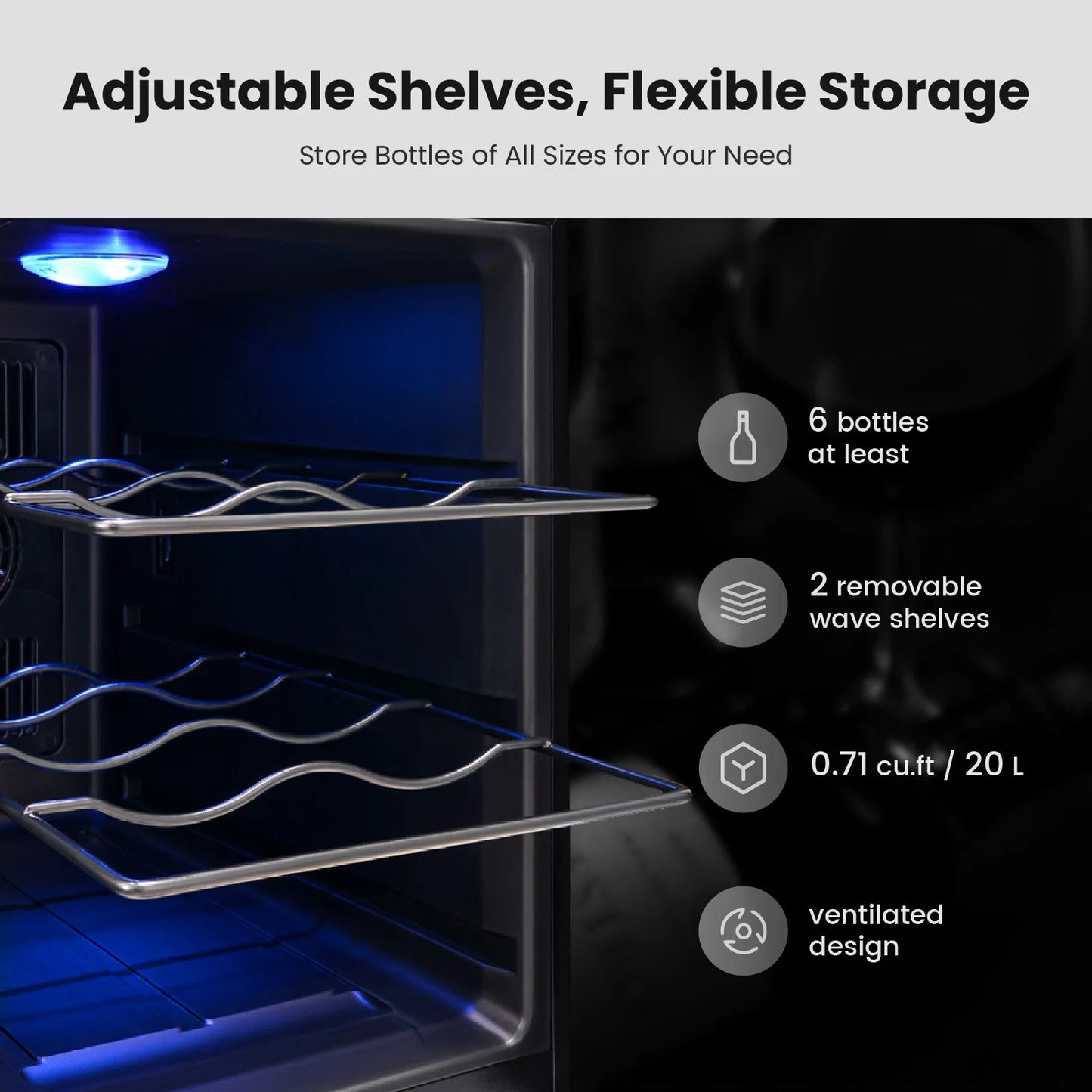 Yeego Mini Wine Fridge - 22L Capacity Semiconductor Cooling Refrigerator with Stylish Glass Door for Perfect Wine Storage Techelectronicx