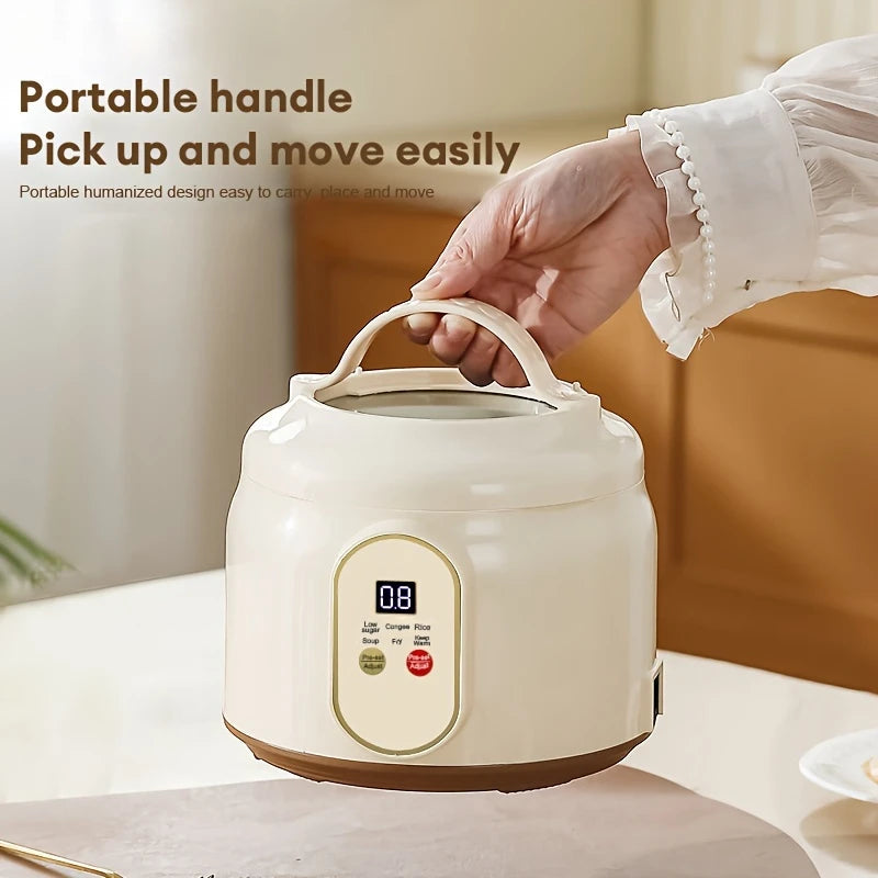 1.8L Electric Rice Cooker Portable MultiCooker Household Rice Pot Non-Stick Smart Low Sugar Cooking Machine for Kitchen and Home Techelectronicx