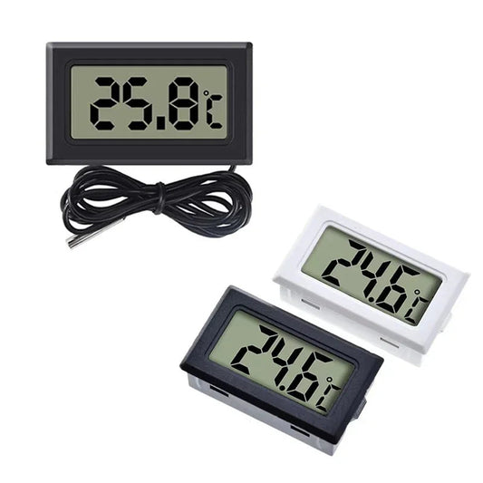 Mini Digital LCD Indoor Convenient Temperature Sensor Humidity Meter Thermometer Hygrometer Gauge Instruments Cable Measurement Techelectronicx