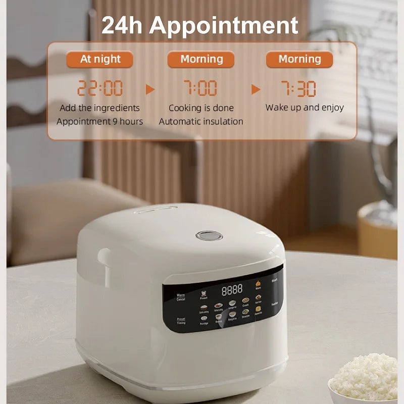 110V/220V MultiCooker Electric Rice Cooker Non-Stick Pot 2L Cooking Machine Steamed Smart Rice Congee Cooker Kitchen Appliance Techelectronicx