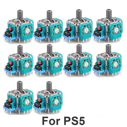 10pcs 3D Analog Joystick for PS4 Sensor Module Thumb Stick Replacement Parts for PS5 Gamepad Controller Accessory Repair parts Techelectronicx