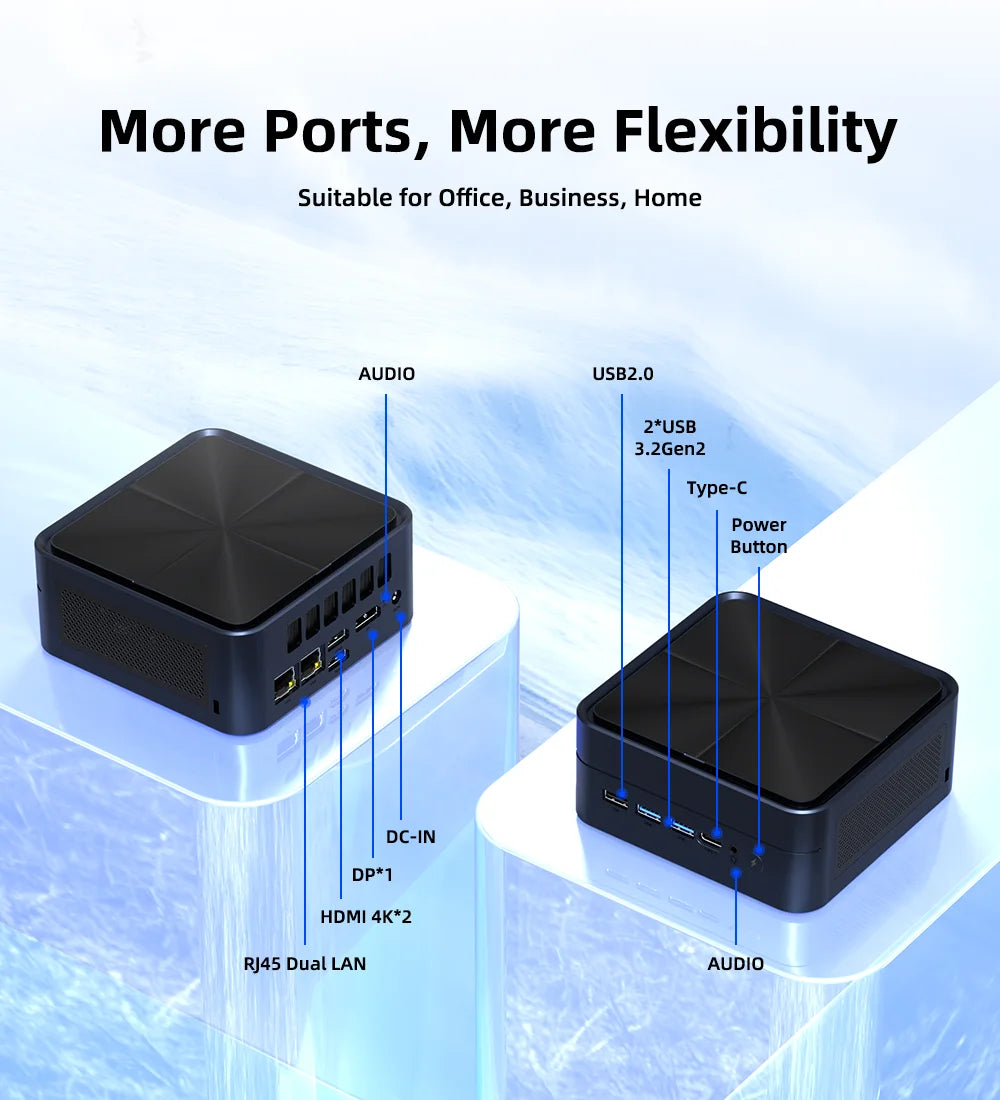 ZXIPC Mini PC AMD Ryzen 7 6600U 6600H 6800H 16GB DDR5 1TB M.2 SSD Desktop Computers Support 4K HDMI Display/WiFi6/USB3.2/Office Techelectronicx
