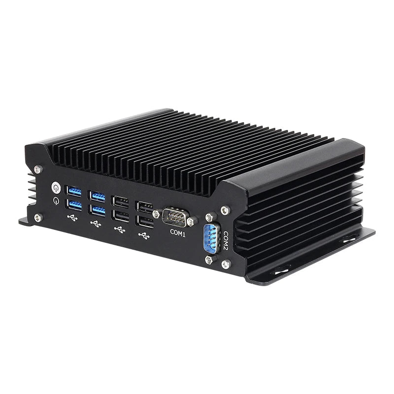 XCY Fanless IoT Industrial Mini PC Intel Core i5-1235U 2x COM RS232 2x LAN 8x USB WiFi SIM 4G LTE Windows 10/11 Linux PXE WOL Techelectronicx