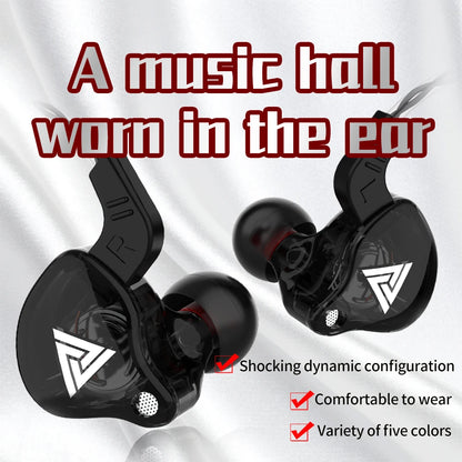 3.5mm Cable Wired Earphones QKZ AK6 HiFi Sound Quality Earphone With Wire Gaming Headset Gamer Headphones Bass Cheap Sale Earbud - TechElect