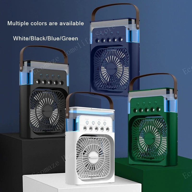 Xiaomi 3-in-1 Portable Air Conditioner Fan With LED Night Light Household Mini Humidifier Air Cooler Office Home Adjustable Fan Techelectronicx