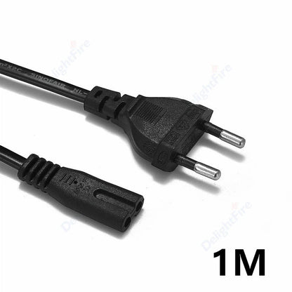 0.3-10m EU Extension Cord C7 Power Cable Figure 8 Euro Plug AC Cable For Samsung LG Sony TV Samsung Monitor Power Supply PS2 3 Techelectronicx