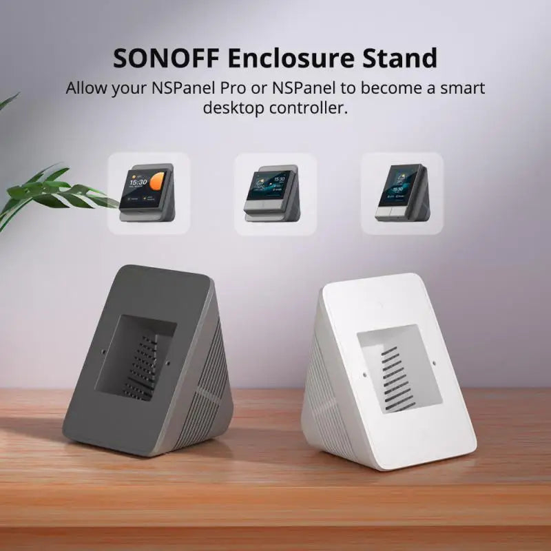 1/4Pcs SONOFF Enclosure Stand Portable Quality Smart Home NSPanel Pro And NSPanel Desktop Wall Shelf Easy Install Techelectronicx