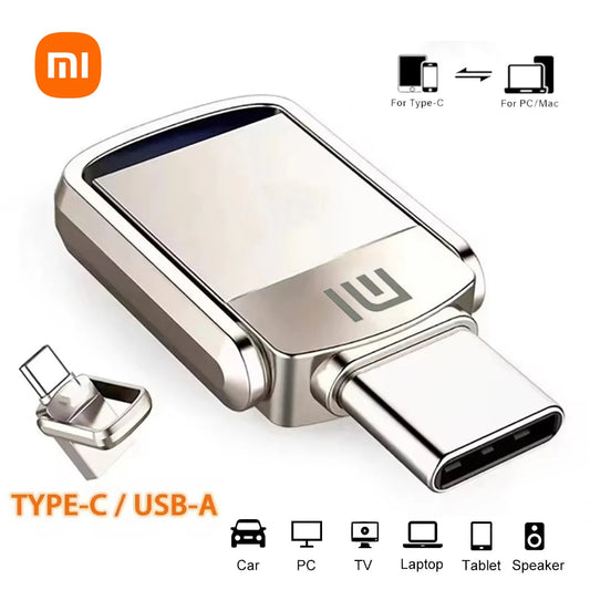 Xiaomi Flash Drives 2TB USB 3.2 Mini High Speed Metal Pendrive 1TB 512GB Stick Portable Drive Waterproof Memoria Storage U Disk Techelectronicx