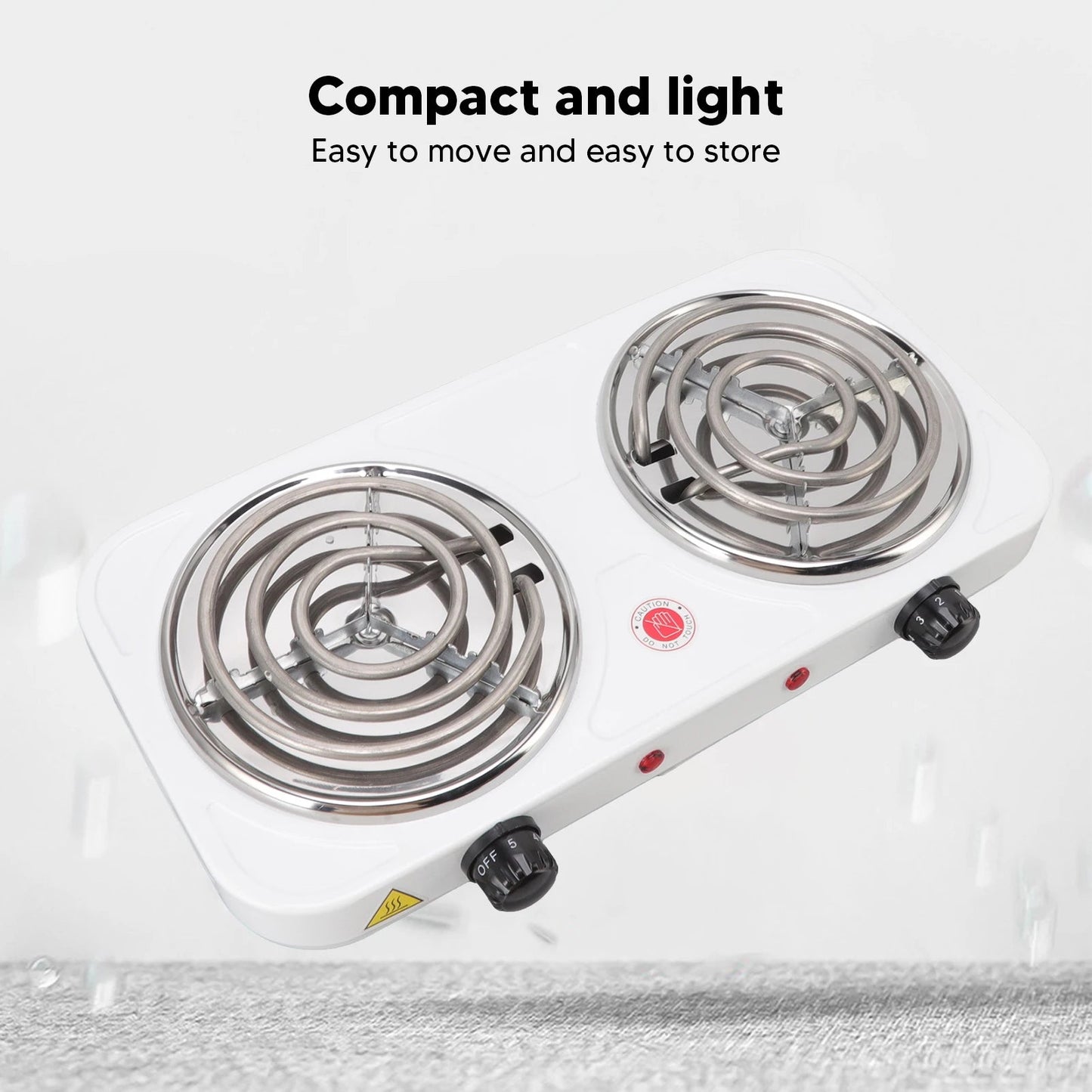 110V Electric Hot Plate US Plug Overheat  Easy To Clean 2  Compact Electric Countertop Stove for Apartments 2000W Techelectronicx